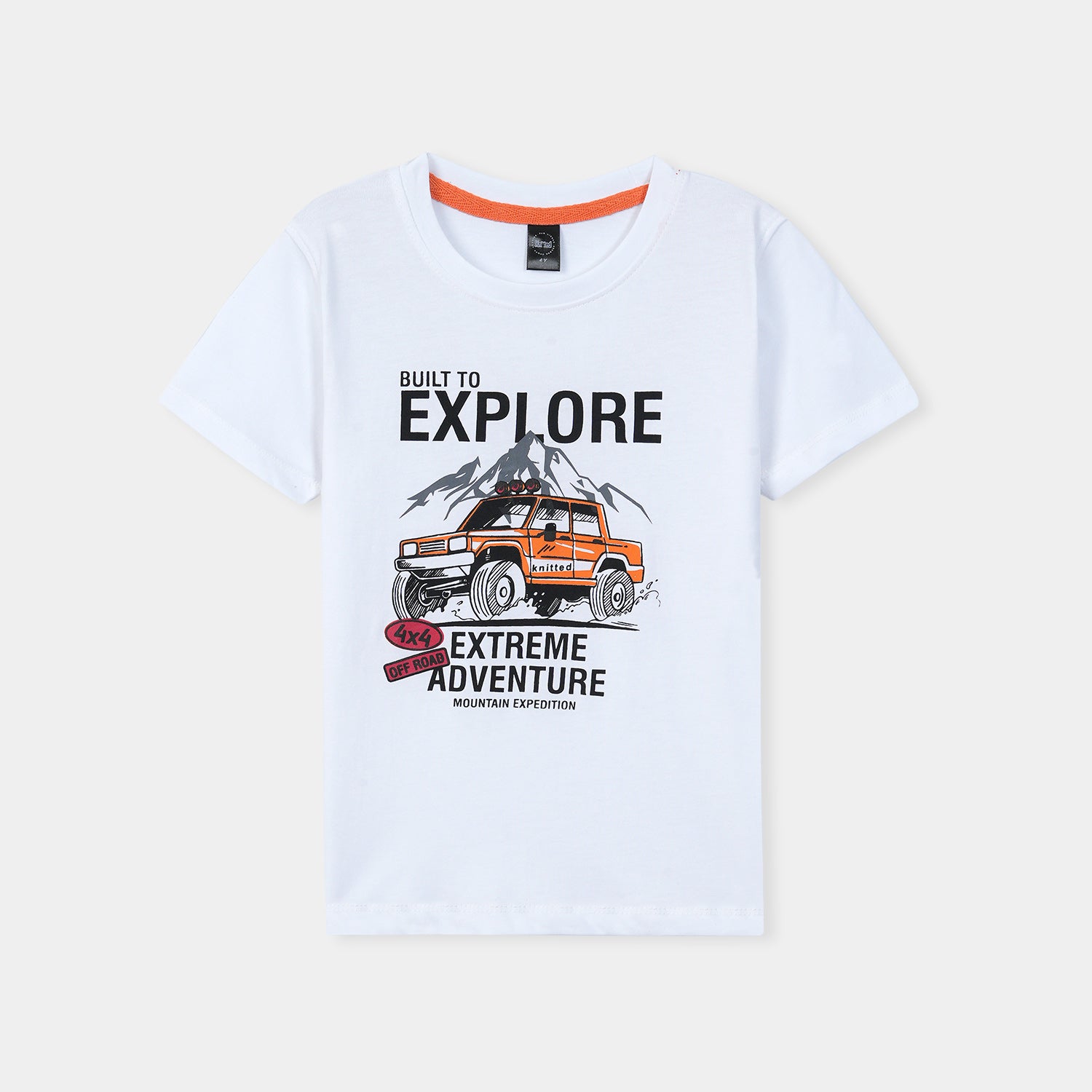 Explore Car printed Tee shirt and shorts for kids