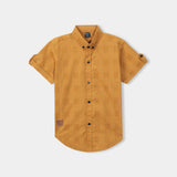 Boy Mustard colour Soft Cotton Half Sleeve Casual Shirt