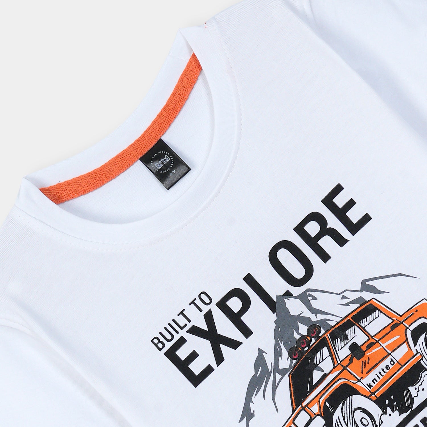 Explore Car printed Tee shirt and shorts for kids