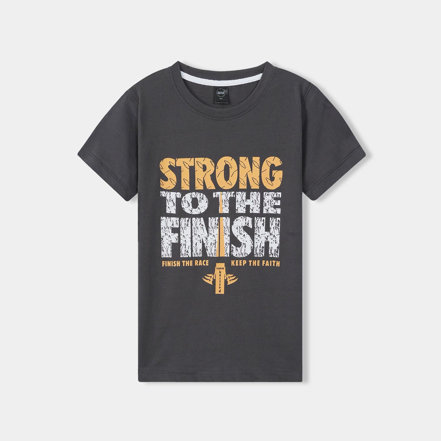 Strong to the finish printed Tee shirt and for kids