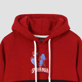 Spiderman printed hoodie in fleece for kids