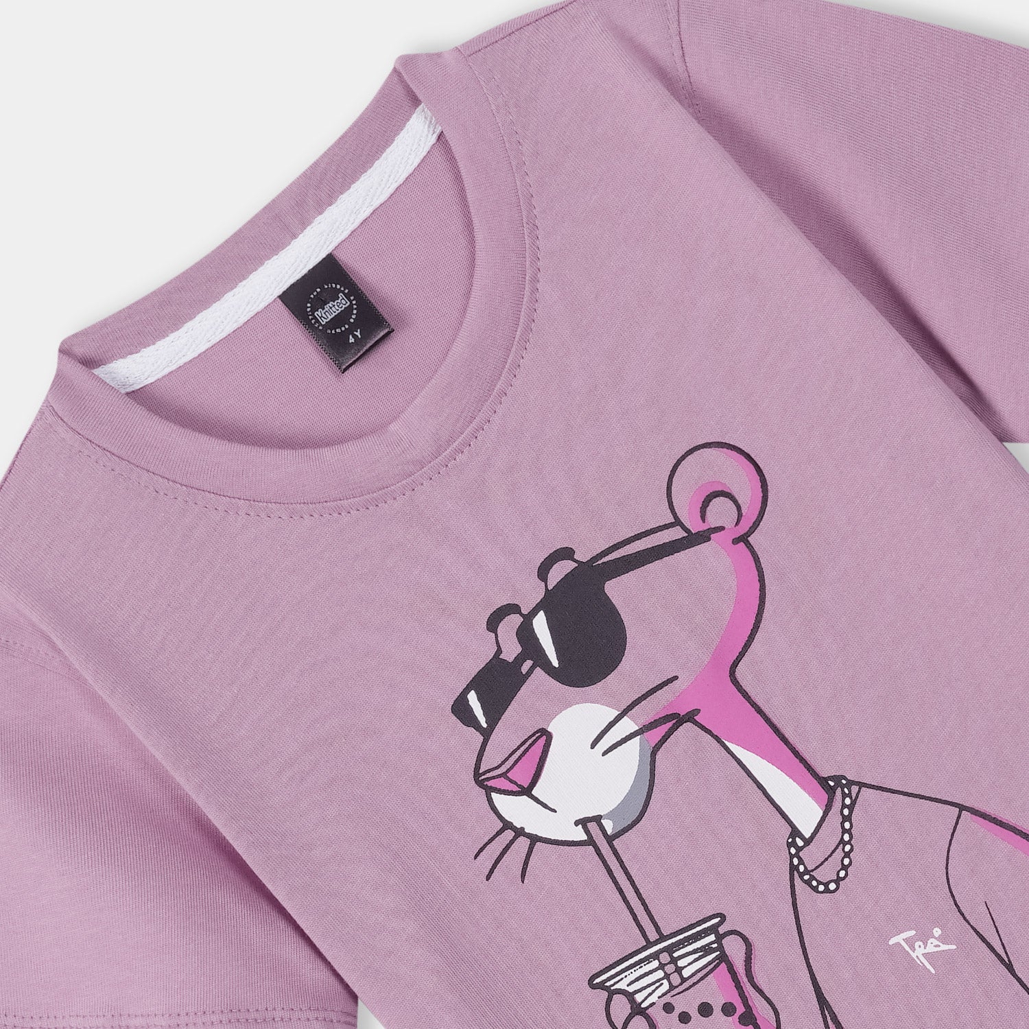 Pink panther printed Tee shirt and for kids