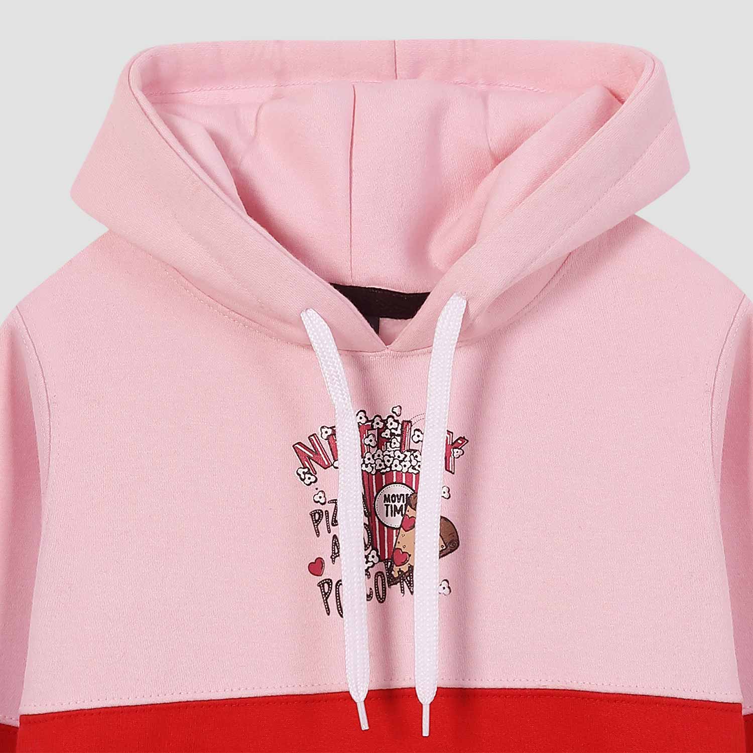 Netflix printed hoodie in fleece for Girls