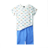 Airplane print tee shirt and shorts for infants