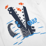 White Crocodile printed tee for kids