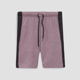 Maroon strip 3 quarter Shorts For Kids