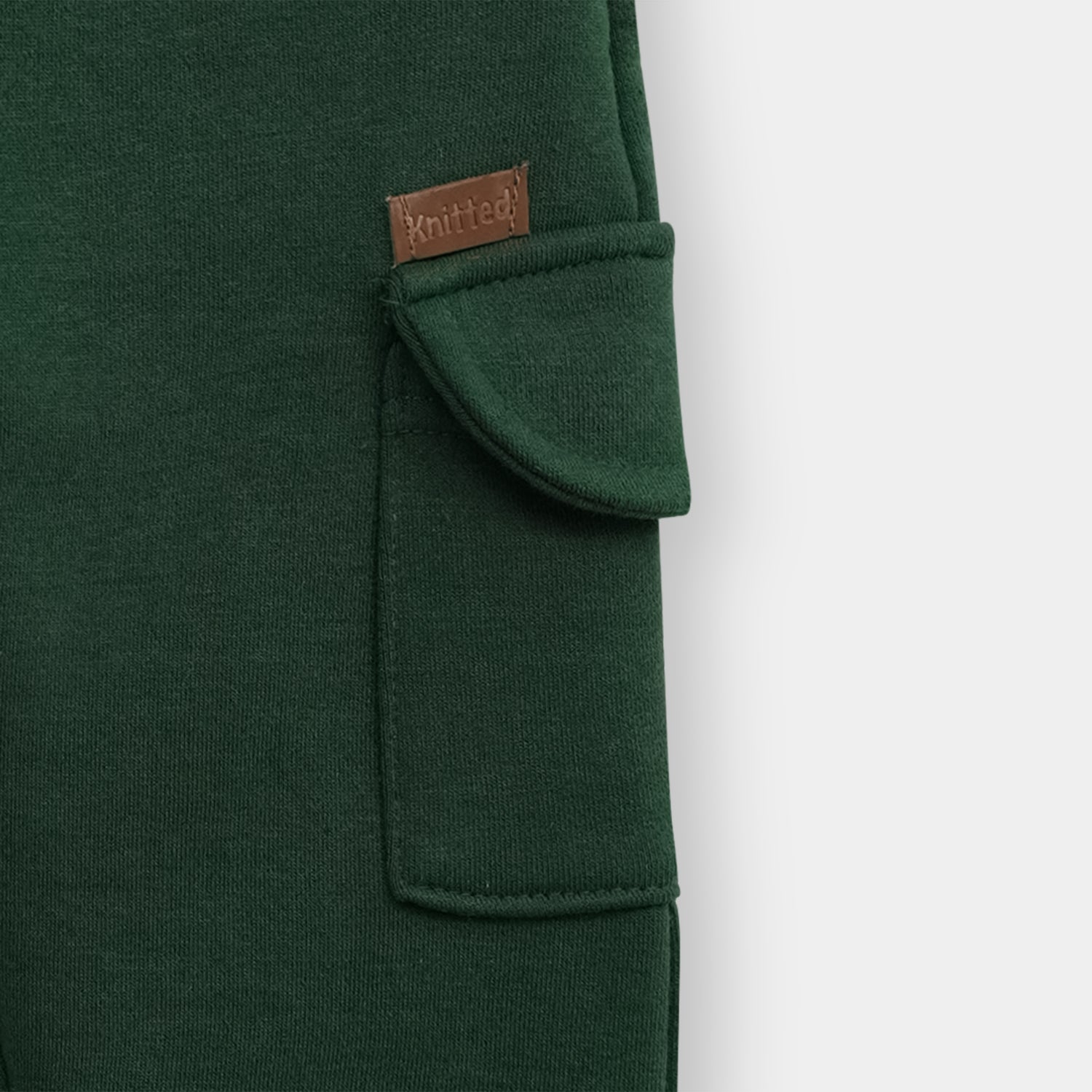 Olive Green 4 pocket trouser in fleece fot kids