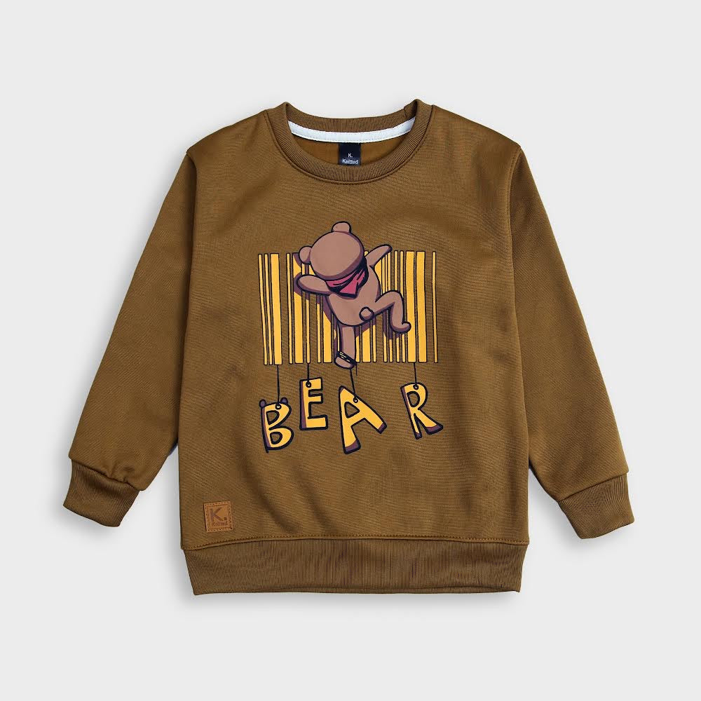 Bear print suit in fleece For Kids