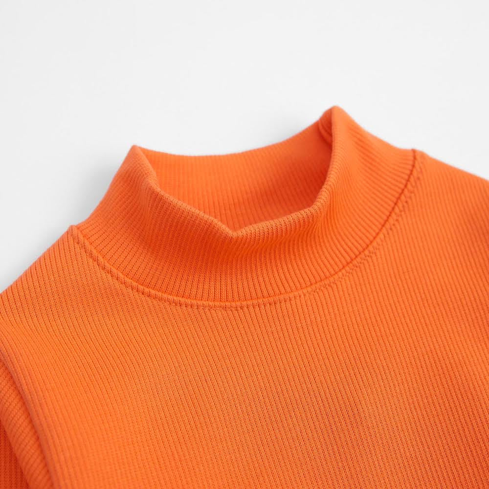 Womens orange mock on sale turtleneck