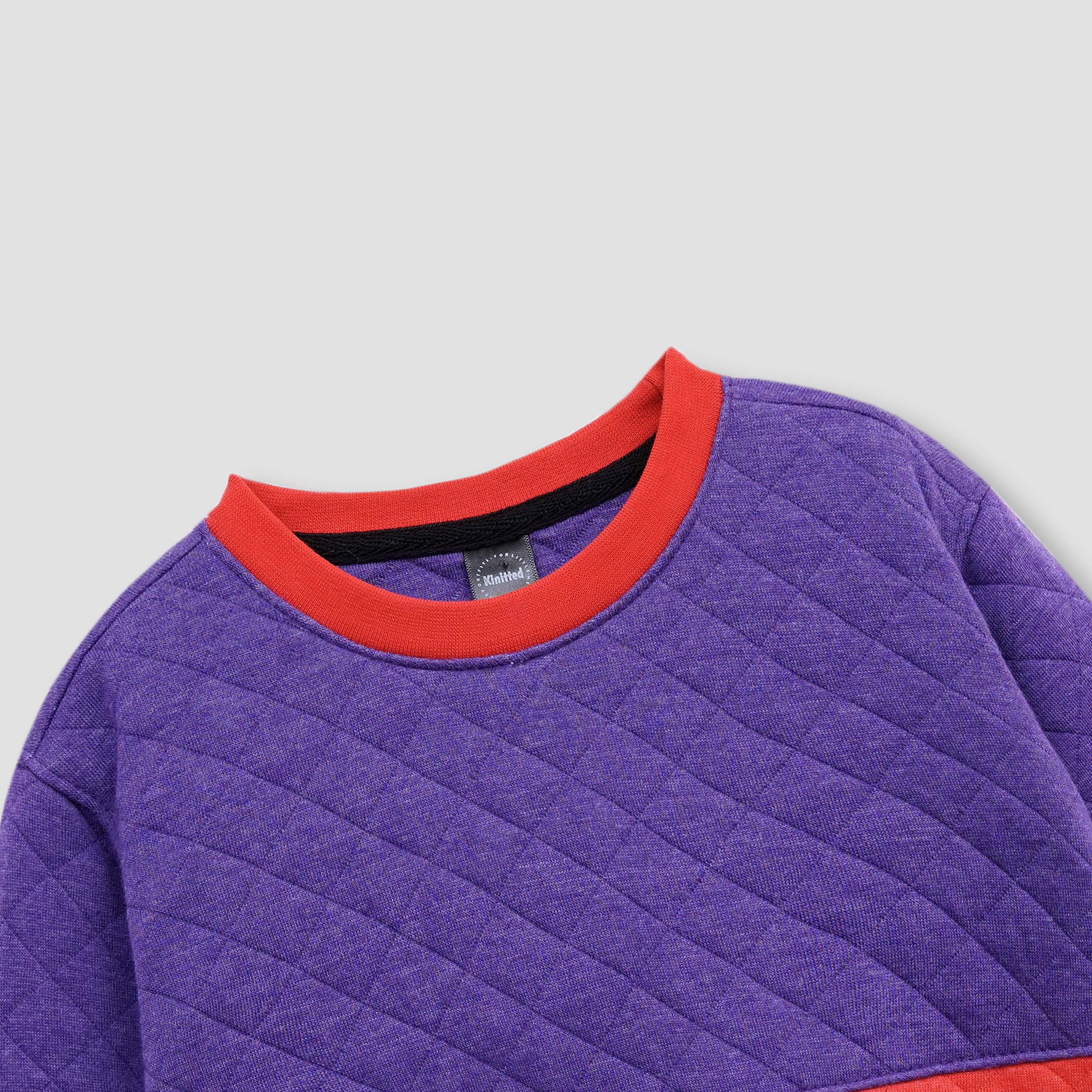 Purple/red quilting Sweatshirt for Kids