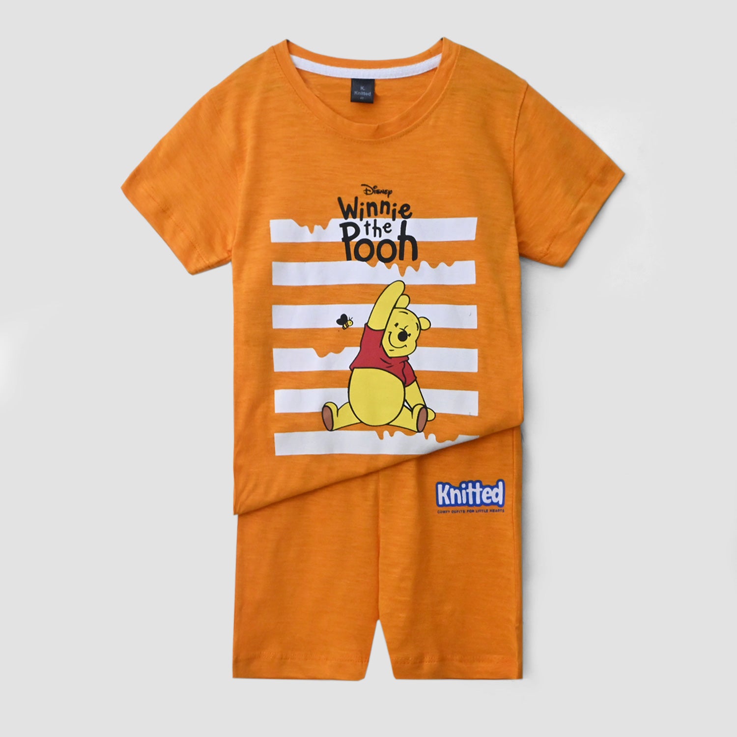 Winnie the Pooh printed Tee and shorts For Kids