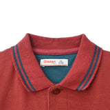 Red with green Polo shirt for Boys