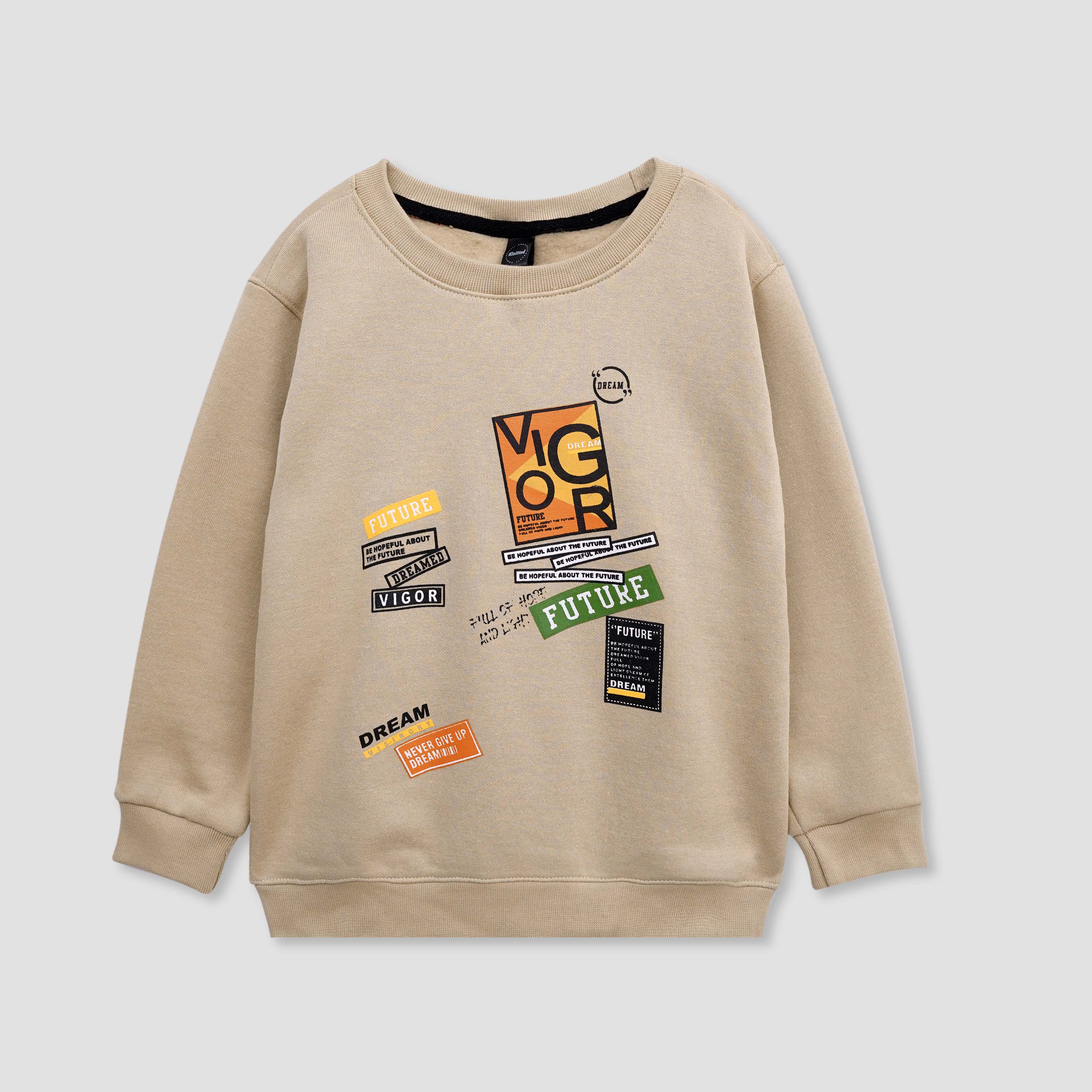 Vigor Printed Fleece Sweatshirt for kids