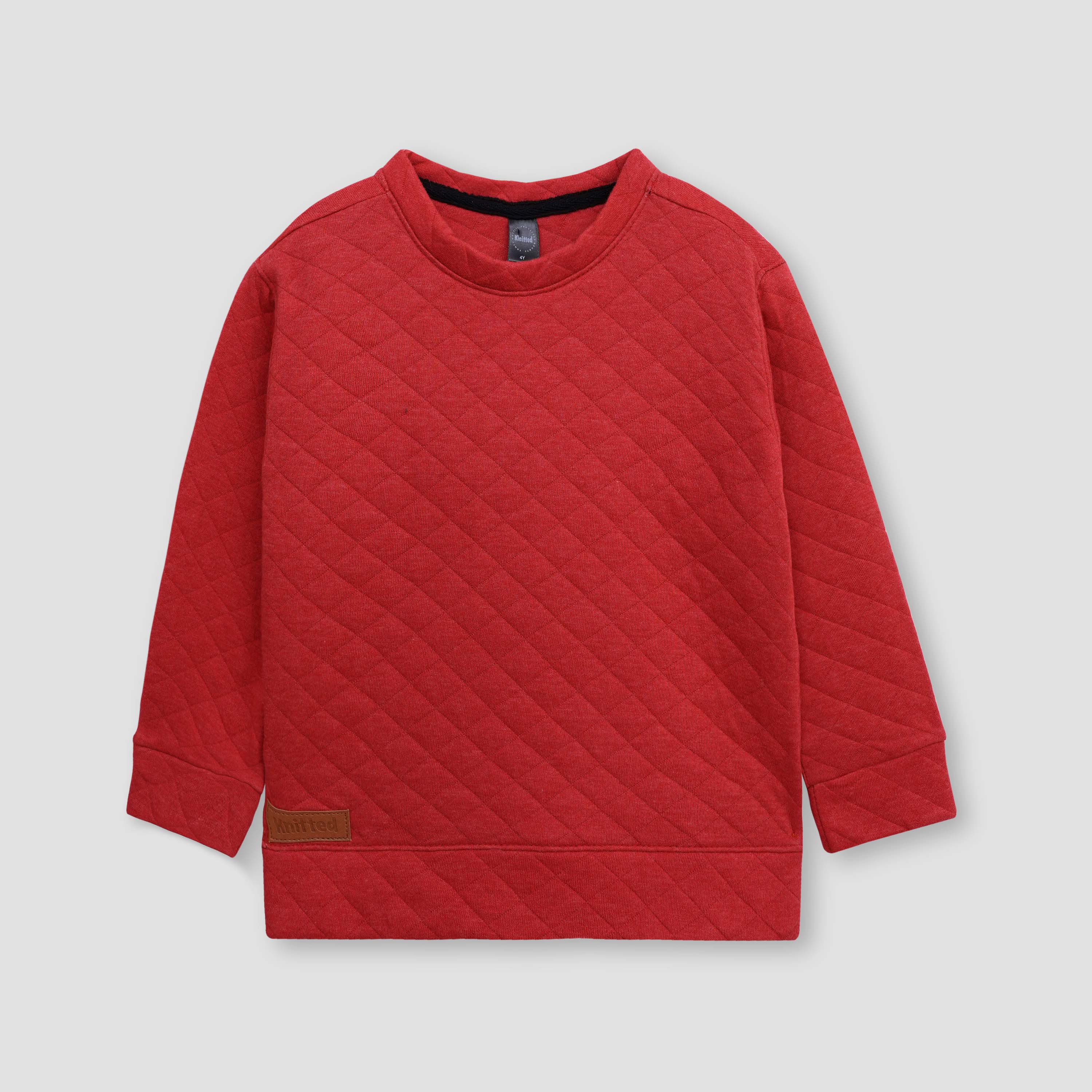 Dark red quilting Sweatshirt for Kids