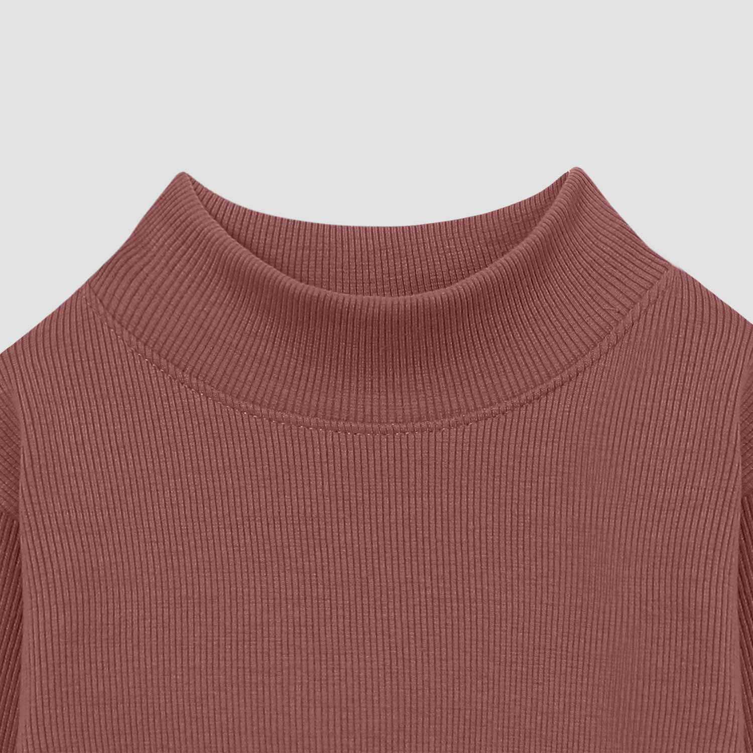 Maroonish inner ( mock neck & leggings) for kids.