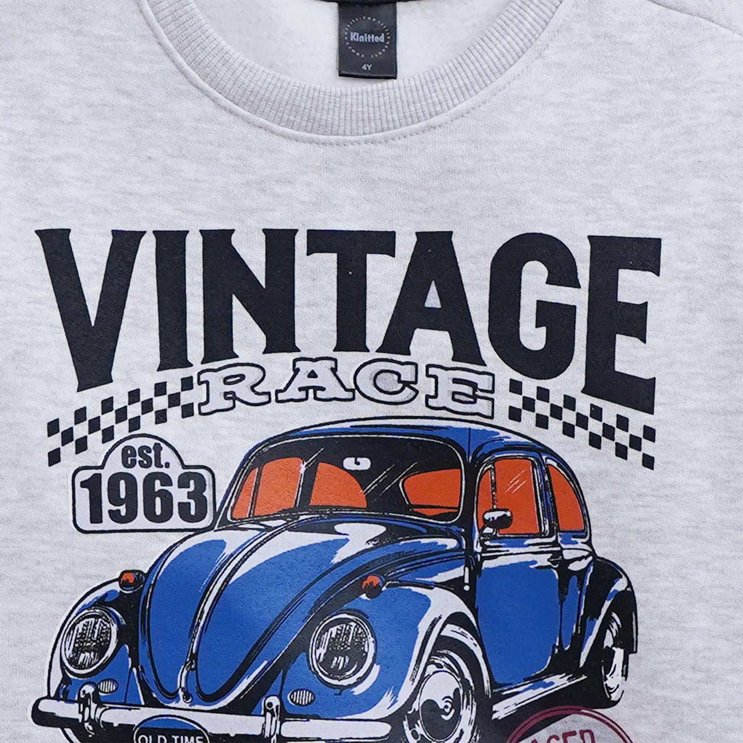 Vintage car  printed suit in fleece For Kids