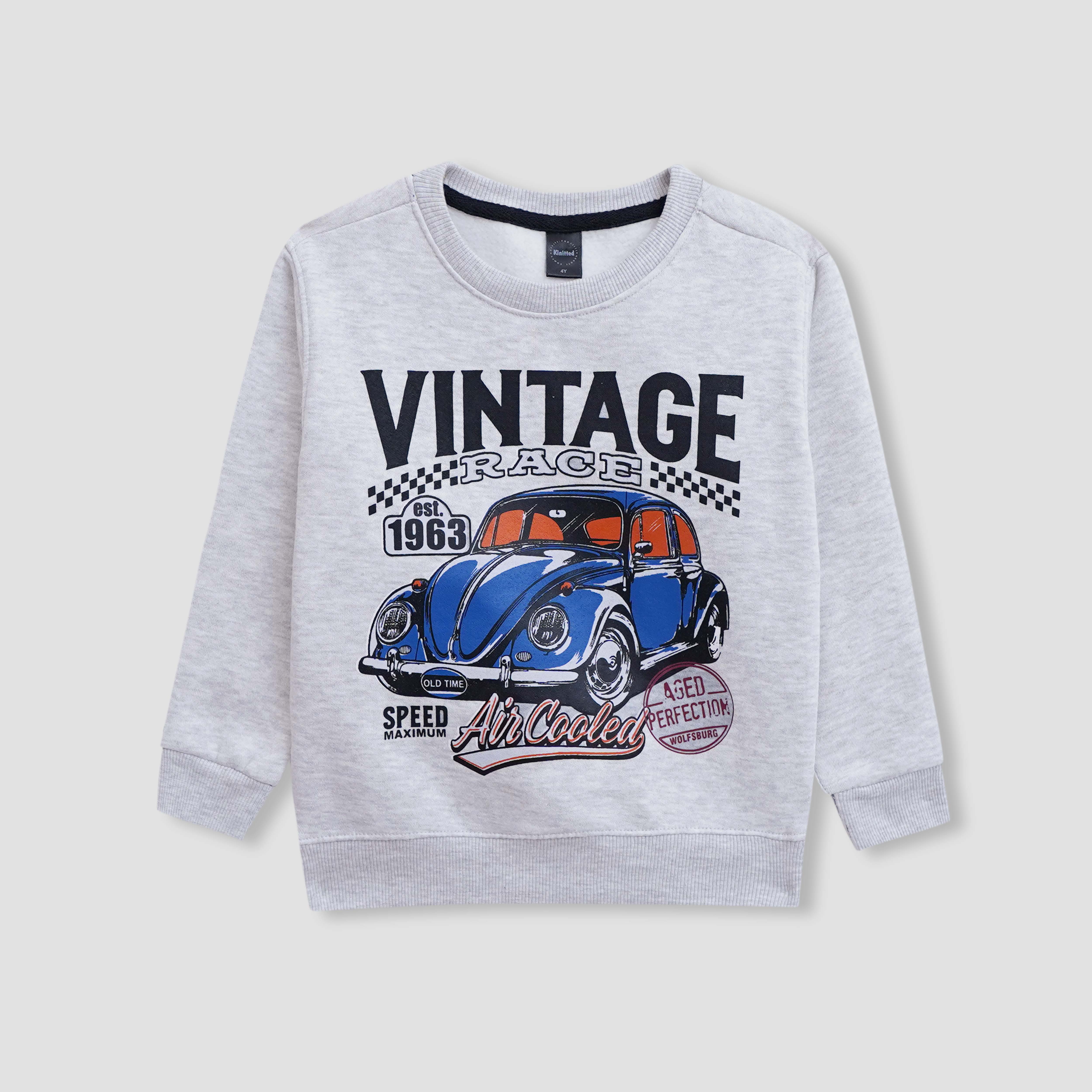 Vintage car  printed suit in fleece For Kids