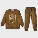 Bear print suit in fleece For Kids