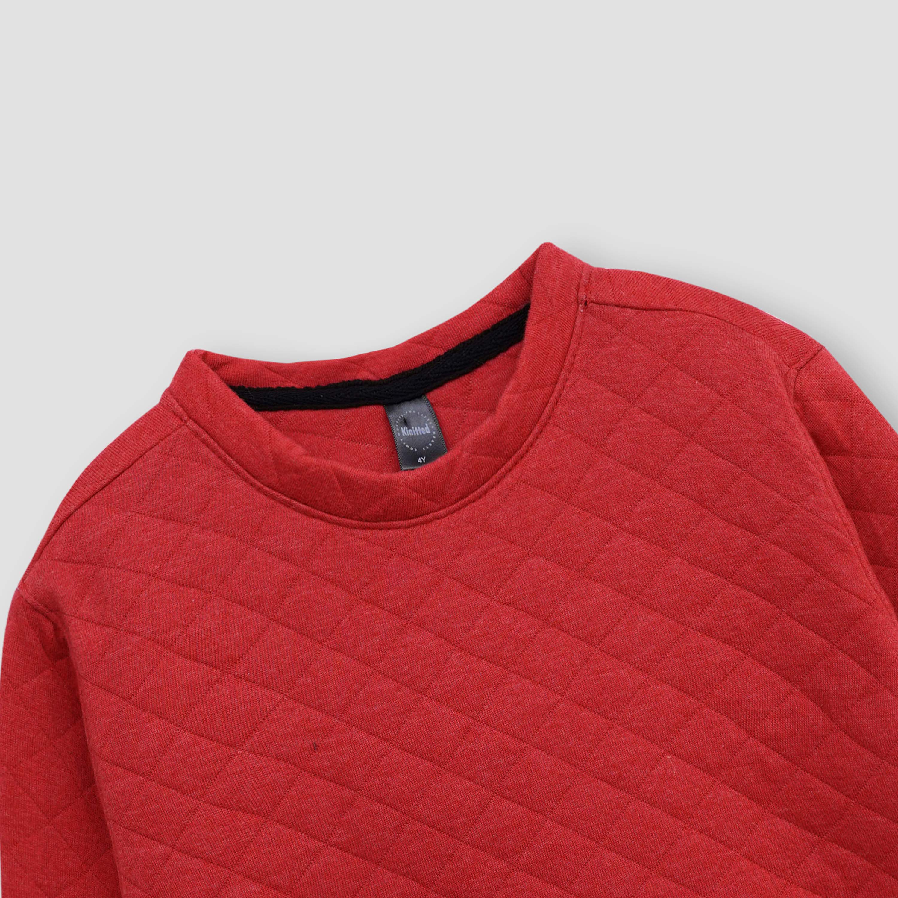 Dark red quilting Sweatshirt for Kids