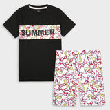 Summer printed Tee and shorts For Kids