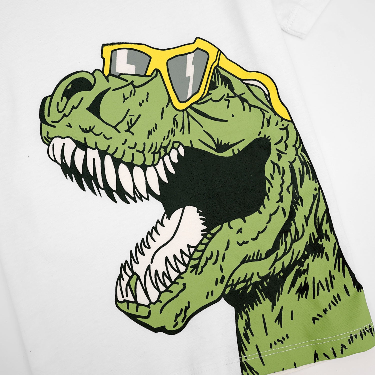 Green Dino print Tee For Kids