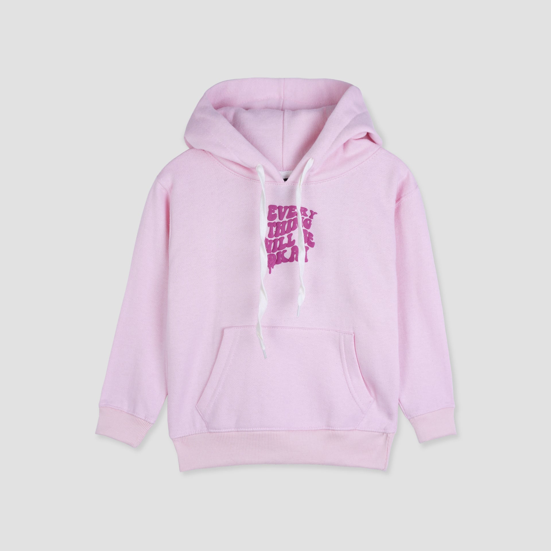 “Everything” printed hoodie in fleece for kids