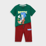 Sonic printed Tee and shorts For Kids