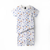 baby texture print tee shirt and shorts for infants