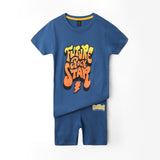 Future rock star printed Tee and shorts For Kids