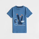 Blue crocodile Graphic Tee For Kids