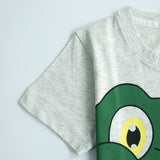 Light Grey Croc Print Tee For Kids