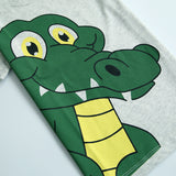 Light Grey Croc Print Tee For Kids