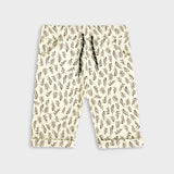 Beige color printed Shorts For Kids