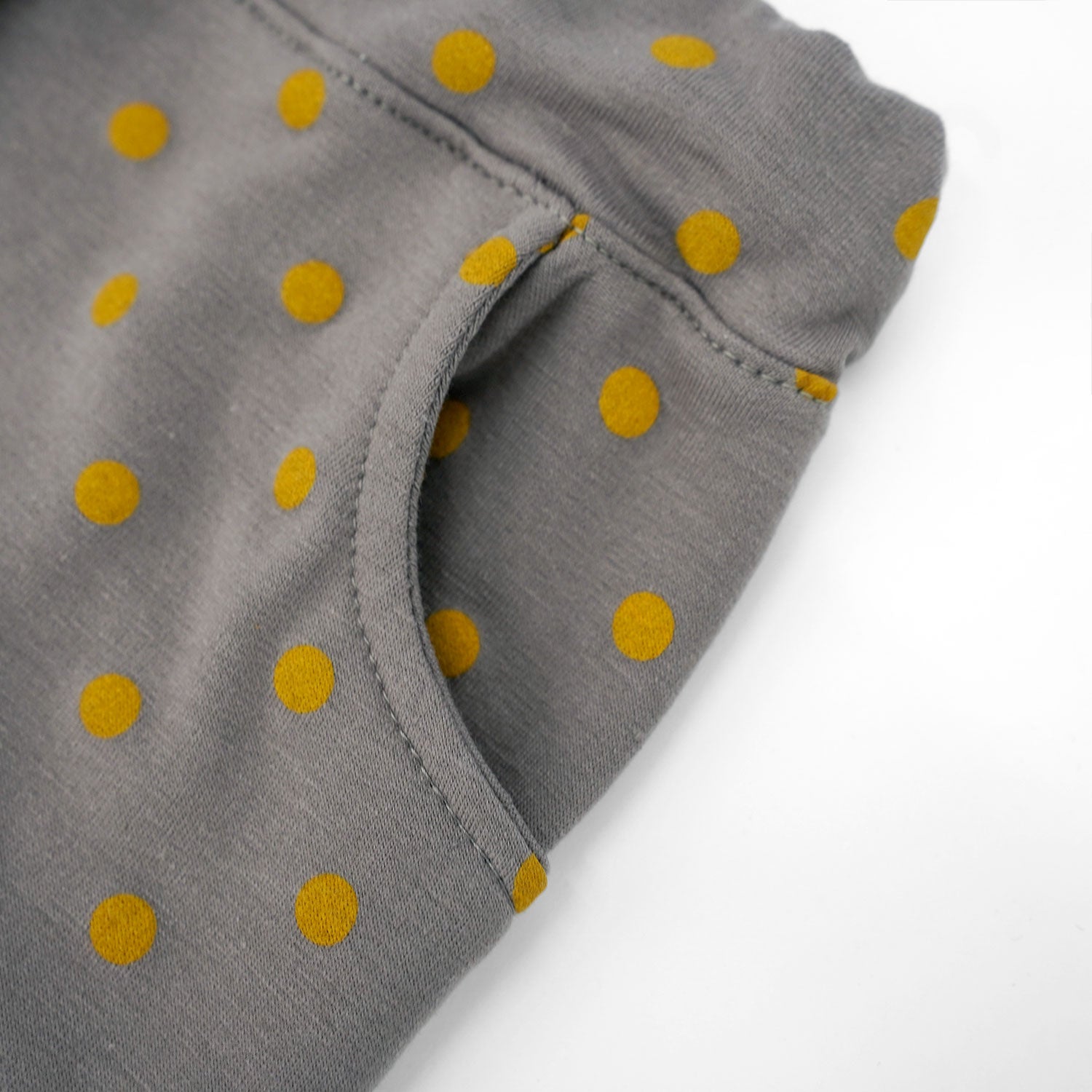 Grey color polka Dots printed Shorts For Kids