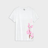 Pink Flower print oversized tee for Women