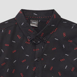 Boy Black color All-Over Printed Half Sleeve Casual Shirt