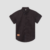 Boy Black Soft Cotton Half Sleeve Casual Shirt