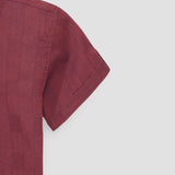 Boy maroon Soft Cotton Half Sleeve Casual Shirt