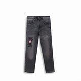 Boy Slim Fit Embroidered Stone wash Jeans