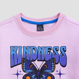 Butterfly Printed Sweatshirt in fleece for Girls