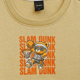 Kids Soft Cotton Slam Dunk Printed Fleece Sweatshirt